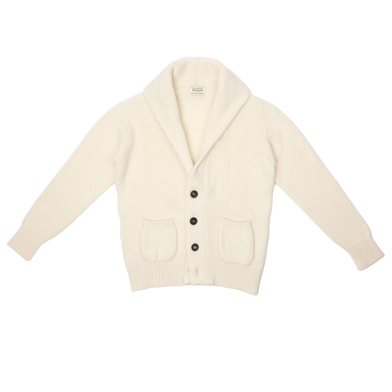 MJ Exclusive: Shawl Cardigan "Lambton-Shawl" made from the finest Scottish Lambswool - 4 Ply